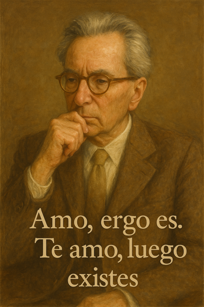 Amo, ergo es. Te amo, luego existes