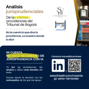 Analisis jurisprudencial de sentencias y autos del Tribunal de Bogota Santiago Perez Hernandez